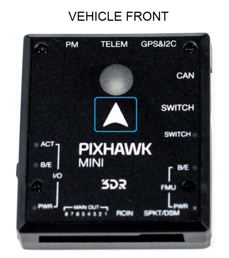 Pixhawk Mini recommended orientation